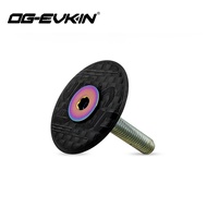 OG-EVKIN Carbon Fiber Headset Top Cap Titanium Bolt M6 x 35mm 1-1/8" Super Light 6.2G Bicycle Accessories For Bicycle