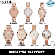 (OFFICIAL WARRANTY) Fossil Rose Gold Watch ES3020 ES3284 ES4318 ES2811 ES3713 ES4352 ES4534 (2 Years