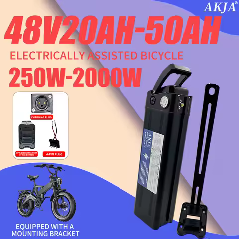 "AKJA Silver Fish 4-pin, 48V 20-50AH 18650 lithium battery 110V-240V charger 35AH BMS application 50