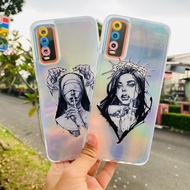 AEST OPPO Fashion Hologram Case A7 A12 A5S A15 A57 2022 A77S A58 4G Casing Hologram Aurora Aero Stor