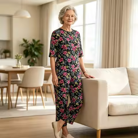 Women Elderly Alzheimer Special Needs Adaptive Clothing Dementia Patient Anti-strip Back Zipper Romp