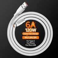 6A 120w Super Fast Charge Type-C Bold Usb Cable for Huawei P30 P40 pro P50  nova 9 mate40 Pro nova 8 p30 P40 Pro Oneplus Vivo Oppo reno7