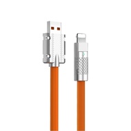 KENTO LITE สายชาร์จเร็ว 120W 6A สายชาร์จ Type-c วัสดุซิลิโคนอ่อนนุ่ม โลหะผสมสังกะสี ชาร์จเร็วเป็นพิเ