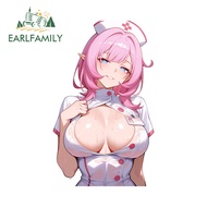 EARLFAMILY Honkai Star Rail Elysia Car Stickers Personality Motorcycle Surfboard Bumper Trunk Cartoo