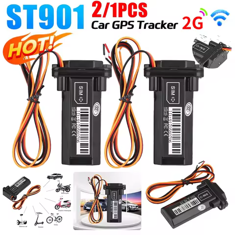 1-3PC 2G Mini Tracker ST-901L Waterproof Builtin Battery GPS for Car vehicle gps device motorcycle w