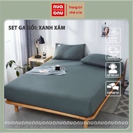 Bộ Ga Gối Cotton Tici Đanh Mịn Không Bai Xù Bộ Ga Nệm M6/M8 Phong Cách Hàn quốc Cao Cấp(Ga + 2 vỏ gố