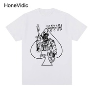 HONEVIDIC Forward Observation Group CS Go Retro T-Shirt Death Skull 100% Cotton Men's T-Shirt Trend 