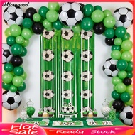 [MIC]☆Soccer Party Foil Fringe Curtain Decoration 3.28 x 6.56 Ft Green White Tinsel Streamers Backdr