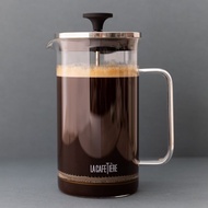 【La Cafetiere】玻璃法式濾壓壺(簡約銀350ml)  |  泡茶器 冷泡壺 沖茶器 法壓壺 咖啡壺 奶泡杯