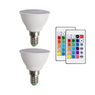 【DNH】-E14 LED Lamp Smart Light Bulb Color Spotlight Neon Sign RGB with Controller Light Lighting Dimmable Night Light