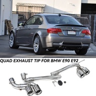304 Stainless Steel Car Exhaust Pipe For BMW E90 E92 E93 320i 325i M3 M4 Look Dual To Quad Exhaust T