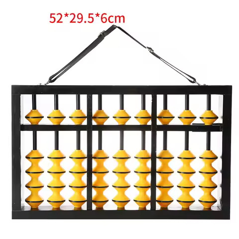 1Pc Portable Plastic Beads Abacus Chinese Abacus Calculator 9 Column Chinese Abacus Education Learni