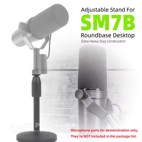 Compatible With Shure SM7B SM 7B 7 B SM7DB Mic Adjustable Height Table Desk Microphone Stand Tableto