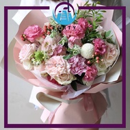 20 PCS 2 TONE FLOWER WRAPPING PAPER SMALL / KERTAS PEMBALUT BUNGA / WRAPPING (CODE: STT)