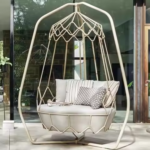 Furniture Courtyard Swing Garden Rope Hotel Leisure Hammock Swing Garden Swing Fresh Air Outdoor Met