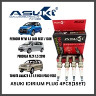 ASUKI Iridium Spark Plug Perodua Myvi Lagi Best Icon Alza 1.5 Toyota Avanza F601 F602 F652 Spare Par