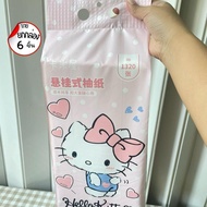 (Set Of 6 Pieces) Pull-Out Tissue Hanging KITTY HELLO 1320 Sheets 175*175 Mm.