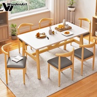 Meja Dining Table Coffee Table 4/6/8 Seat Table Set 4 Seater Nordic Style Imitation Solid Wood K-bra
