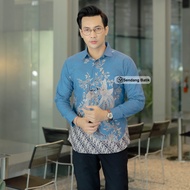 SENDANG BATIK Kemeja Hem Batik Pria Baju Laki-Laki Slimfit Full Lapis Furing Erro Lengan Panjang Mot