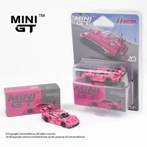 MINI GT 1052 1:64 Porsche 911 GT3 R 77 Rexy Roxy Alloy Diecast Car Model Ornament Ship Now