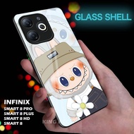 Glossy Glass Softcase For Infinix Smart 8 8 Pro 8 8+ HD Hot 40i 40 Pro - K39