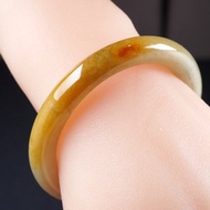 黃翡翡翠圓骨鐲手鐲 | 17.5圍 | 天然緬甸玉翡翠A貨 | 送禮