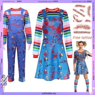 Chucky Halloween Costume - Women's Jumpsuit | Horror Character Cosplay for Parties