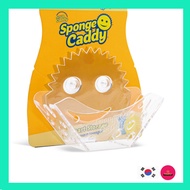 [Scrub Daddy] Sponge Caddy Suction Holder / Clear Kitchen Sponge Organizer / Space Saving Non-Slip S