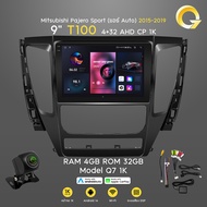 Q7 อแอนดรอย 9นิ้ว PAJERO AUTO 2015Apple Carplay และ 4G จอQLED จอแอนดรอยตรงรุ่น เครื่องเล่นวิทยุ จอ ห