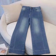 Highwaist Culottes Flare Jeans Wanita - Trendy Loose Flare Baggy Jeans - Jeans PremiumWanita