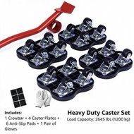 搬家神器 | 重型萬向輪 | 傢俱腳輪 | 帶剎車 | 搬運滾輪滑板  Furniture Slider / Multi-purpose Wheels / Heavy Duty Casters wit