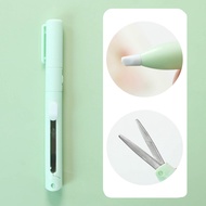 Pen-sized Scissors Ceramic Cutter 2 in 1 Mini Scissor Portable Paper Cutter Stationery Student Trave