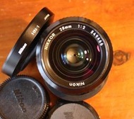 nikon nikkor 28mm AI f2 酒吧之眼 +原廠遮光罩