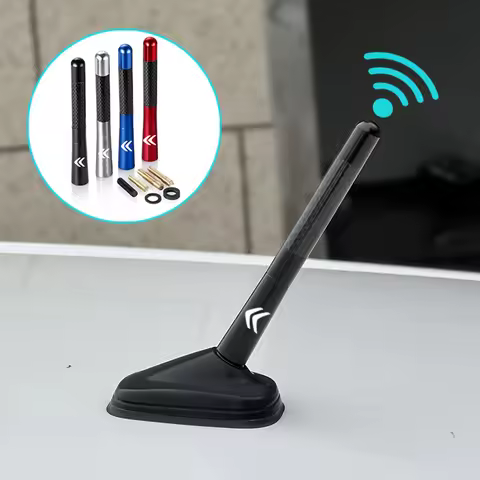 Car Carbon Fiber Antenna Radio FM AM Enhanced Signal Strip Accessory For Citroen C3 C4 C5 C1 C2 Berl