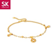 SK 916 Ring of Hearts Medley Gold Bracelet