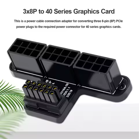 180 Degree Turn Connector 12VHPWR PCIE Graphics Card ATX3.0 GPU Power Steering Connector 600W 3X8Pin