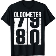 Funny 80 Years Old 80Th Birthday Odometer Oldometer Gift Men Gift Unisex T-Shirt