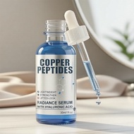 Facial Serum with GHK-Cu Copper Peptide & Hyaluronic Acid, Lightweight Hydration