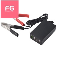Portable DC Charger 12V/24V to 5V 4-Port USB Charger Usb Charger Multiport Usb Charger with Battery 