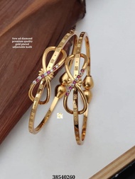 1 GRAM GOLD PEACOCK DESIGN BANGLE_NOT 916 READY STOCK