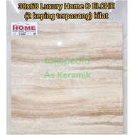 Keramik 30x60 cream kayu Luxury Home 36332 D Elche Kualitas 1 (kilat)