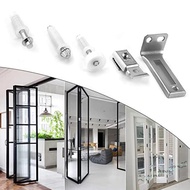 2 Set Bifold Door Hardware Set Multipurpose Sliding Door Track Replacement Parts