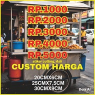CUTTING STICKER PRICE LABEL AND CUSTOM SALES NAME