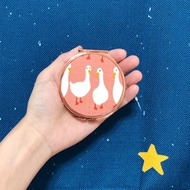 散步大白鵝/玫瑰金.分格收納盒.可拆式隨身藥盒. 耳環飾品收納盒