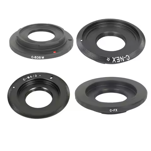 Adapter Ring C Mount Movie Lens To for Canon EOS M FX NEX M4/3 MFT Mount C-EOS M C-NEX C-FX C-M4/3 C
