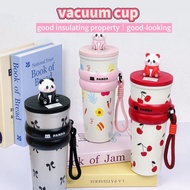 冰杯大容量保溫水杯 316不銹鋼冰 Straw瓶可爱Panda便携