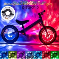 PISTA Colorful Bicycle Spoke Lights, LED Rechargeable USB Bike Wheel Hub Lights,  Decoration Warning  Bicycle Lights