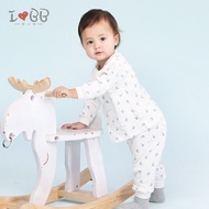 Rabbi Next Generation Spring Autumn Boys Girls Baby Baby Pure Cotton Underwear Home Clothes Full Ope