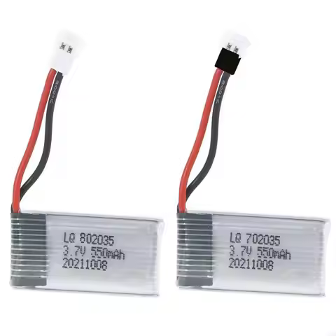 E5BA 3.7V 550mAh Lipo Battery 802035/702035 for Hubsan H107 H107L H107D MJXRC-DFD