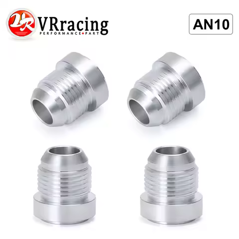 VR - 4PCS/PACK Top Quality Aluminum AN10 -AN Straight Male Weld Fitting Adapter Weld Bung Nitrous Ho